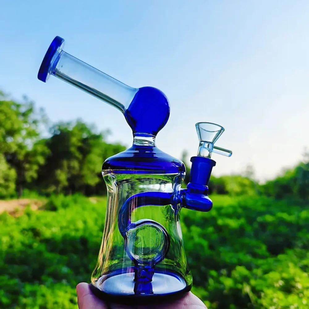 7″ Mini Bong with Blue Ring Diffuser