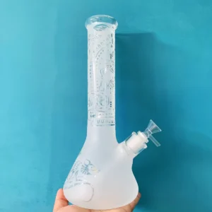 12″ Toke Tech 9mm Thick Frosted Glass Beaker Bong