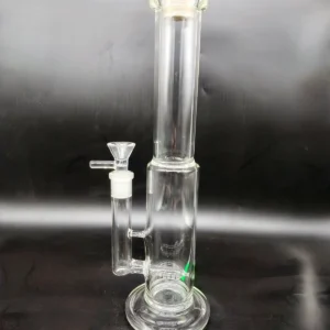 12″ Clear Straight Tube Glass Bong Inline Perc