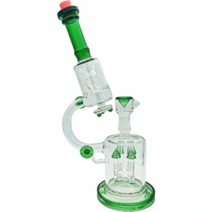 13″ Scientific Microscope Quad Rocket Perc Glass Bong