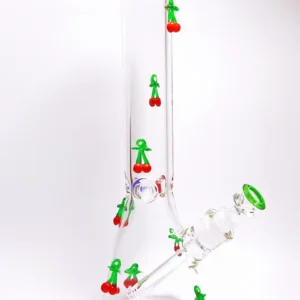 14″ 7mm 3D Crystal Cherry Beaker Glass Bong