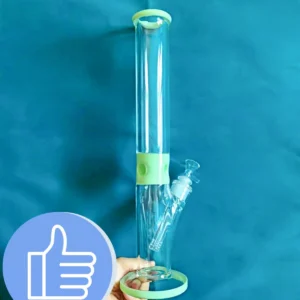 16″ Fresh Pastel Green Straight Tube Glass Bong