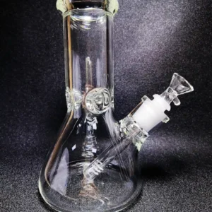 8″ 7mm Thick Clear Glass Beaker Bong