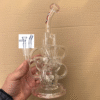 Glass Fab-Egg Recycler Bong Seed of Life Perc