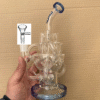 Glass Fab-Egg Recycler Bong Seed of Life Perc