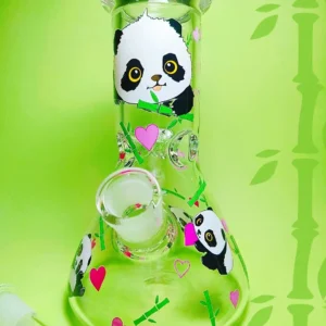 8″ 5mm Adorable Panda Glass Beaker Bong