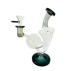 7.5″ Black Accented Recycler Glass Bong