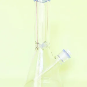 12″ 9mm Thick Glass Beaker Bong with Blue Accents