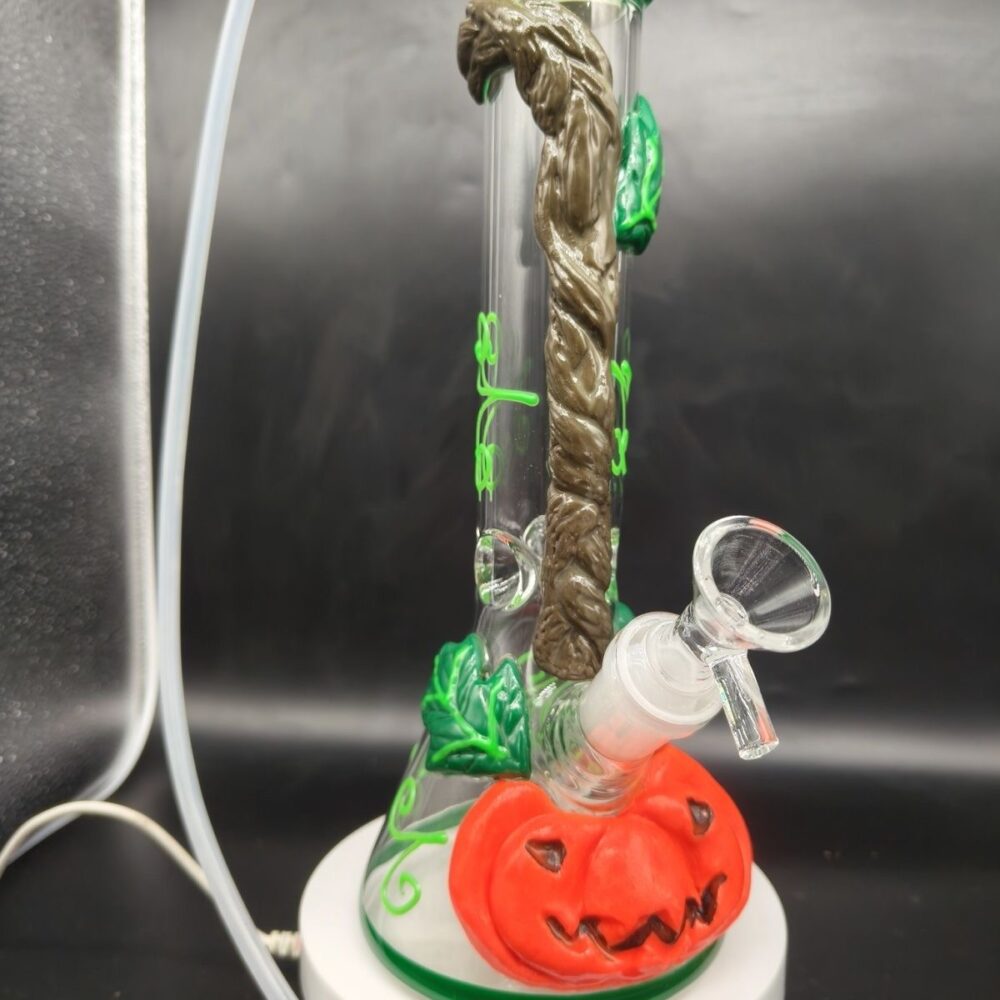 10″ Halloween 3D Pumpkin Glow-in-the-dark Bong