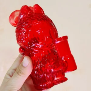 Cute Glass Labubu Bubber Bong Dab rig
