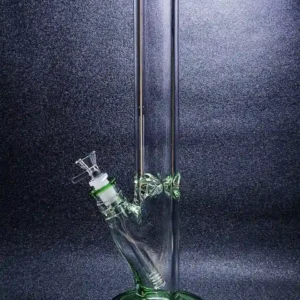 16″ 9mm Green Straight Tube Thick Glass Bong