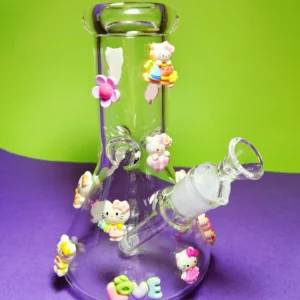 8″ Handcrafted Hello Kitty “Kawaii Charm” Bong 5mm Thick Glass