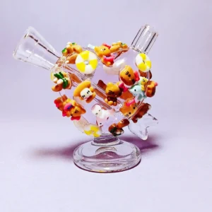 2.7″ Hello Kitty Pink Mini Heart Bubbler