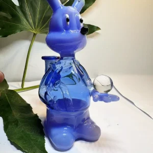 6″ Honey Bear Dab Rig Blue Glass Bong
