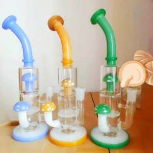 Mushroom Bong with Honeycomb Percs