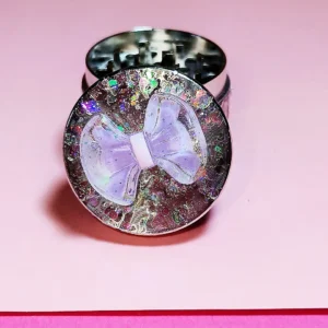 Sparkling Lavender Bow Metal Grinder