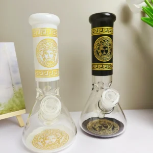 Versace-Inspired Medusa Beaker Glass Bong